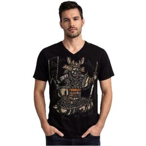 Key Closet Samurai Skelton Studded Men’s Black Short Sleeve Size Medium
